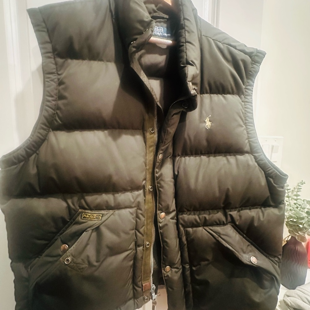 Polo by Ralph Lauren Olive Green Quilted Puffer Vest